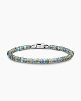 Spiritual Beads Faceted Bracelet in Sterling Silver with Labradorite, 5mm